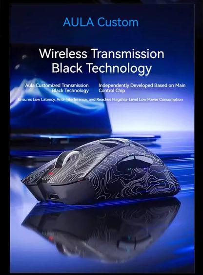 AULA SC620 Wireless Gaming Mouse – PAW3311, Tri-Mode, 12800 DPI, Hollow Design