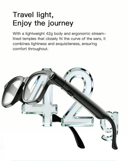 AI Smart Glasses M08 – HD Camera, Translation & Voice Assistant