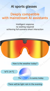 Ola Esporte AI Smart Cycling Glasses – 800MP Sony Camera, 1200P Video & Real-Time Translation