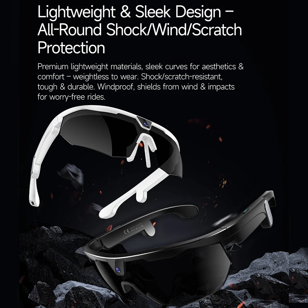 yaocx W640 AI Smart Sports Glasses – 32MP Camera, IP66, Bluetooth 5.3 & Real-Time Translation