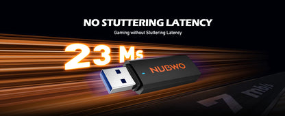 NUBWO G06 Wireless Gaming Headset – 2.4GHz + BT 5.3, 100H Battery, PS5/PS4/PC/Switch