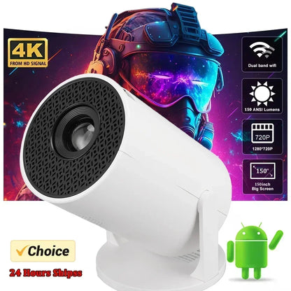 BKHK HY300 Mini Portable Projector – 1080P, 8000LM, 150”, Android, WiFi, Bluetooth