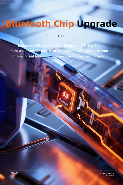 Ola Esporte AI Smart Cycling Glasses – 1080P Camera, UV400, Bluetooth 5.3 & AI Translation