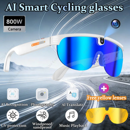 Ola Esporte AI Smart Cycling Glasses – 800MP Sony Camera, 1200P Video & Real-Time Translation