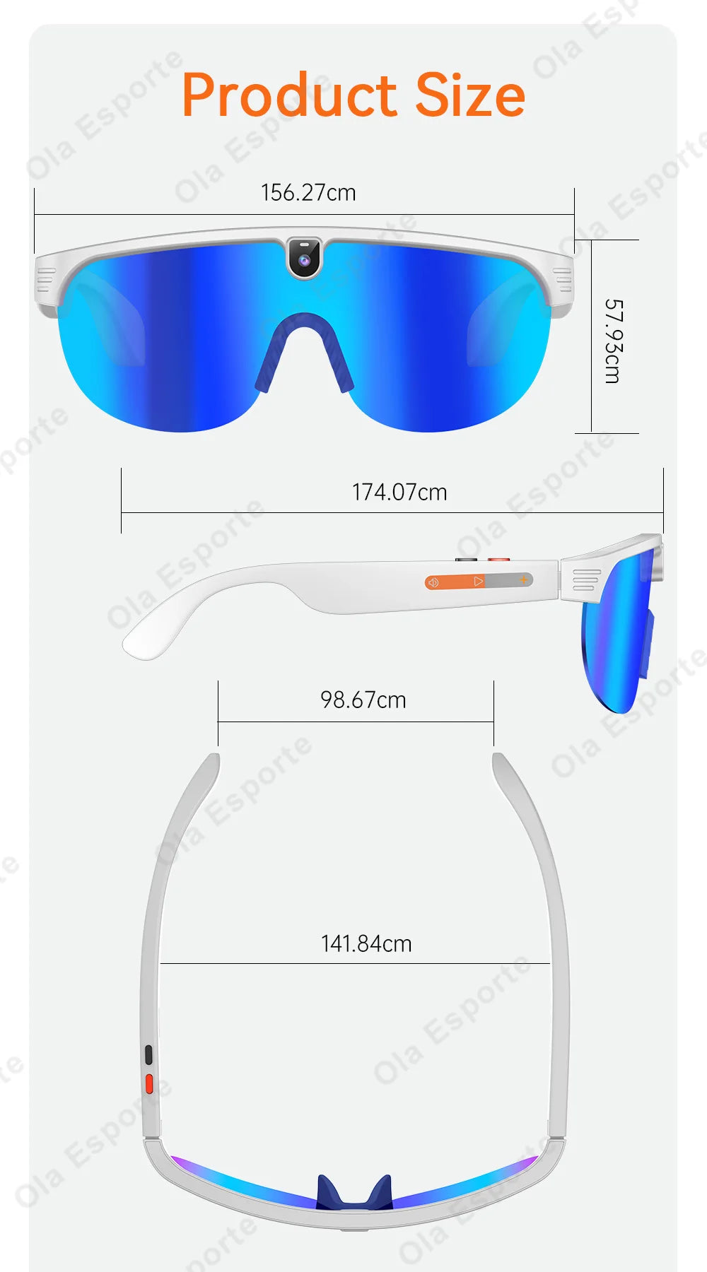 Ola Esporte AI Smart Cycling Glasses – 800MP Sony Camera, 1200P Video & Real-Time Translation