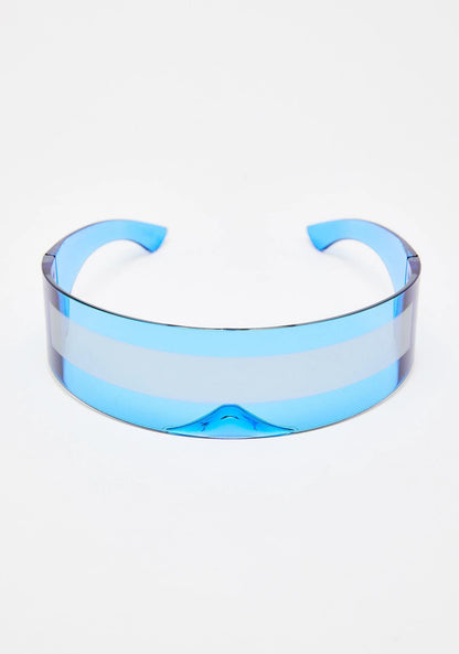 RMM Futuristic Narrow Visor Sunglasses – Mirror Lens, Unisex, 13 Color Options