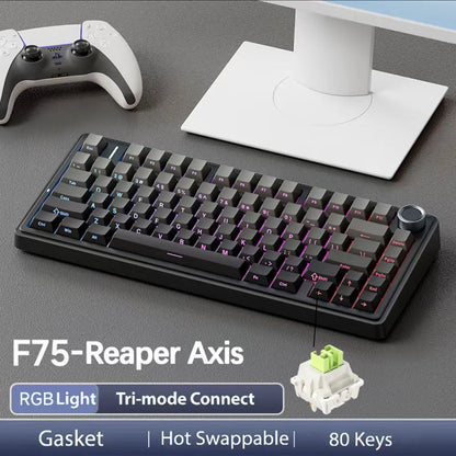 AULA F75 Mechanical Gaming Keyboard – 75%, Triple Mode, RGB, Hot-Swap, Gasket Mount