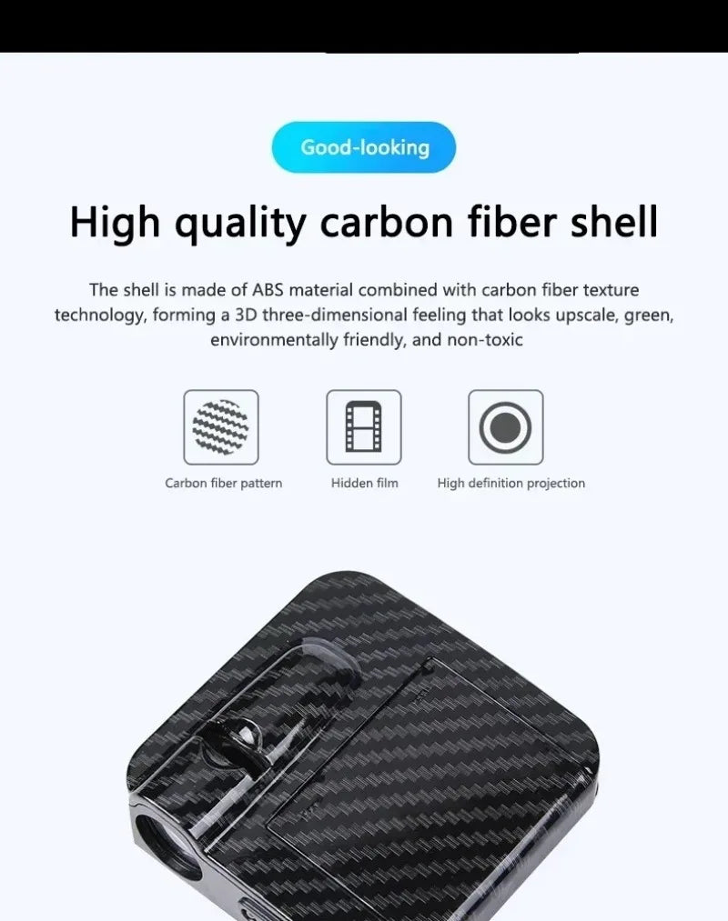 Wireless HD Laser Car Door Projector – Auto Sensor, No Wiring, Battery Powered, 2/4pcs